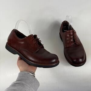 Dansko Josh Oxford Men's 8 Brown Leather Lace-Up Low Top Classic Dress Shoes